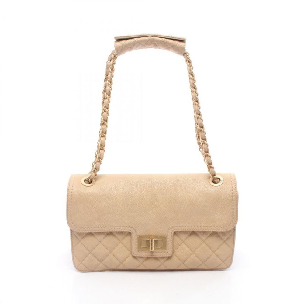 Chanel 2.55 Grained Calfskin Shoulder Bag